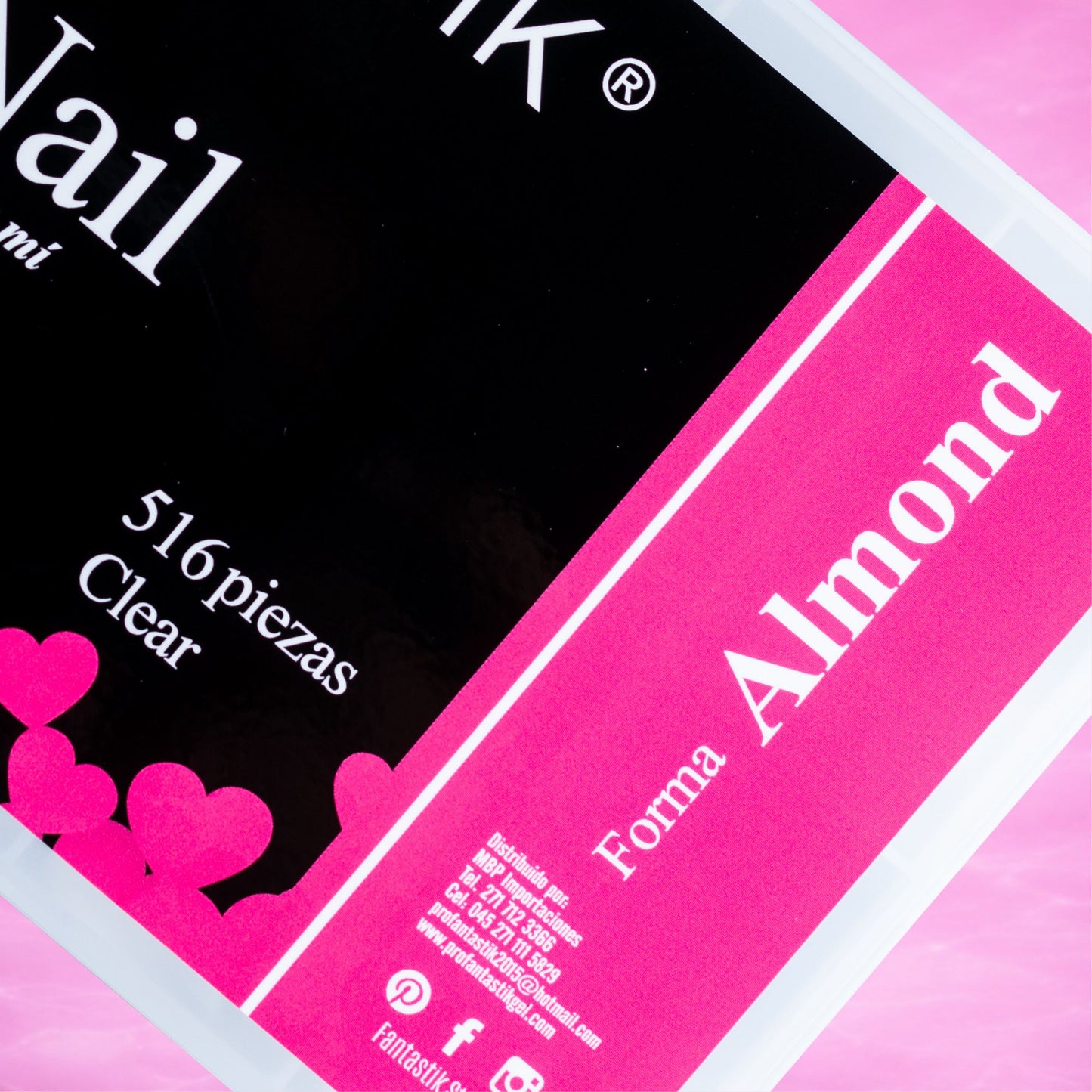 SISTEMA FAST NAILS ALMOND CLEAR (516 TIPS)