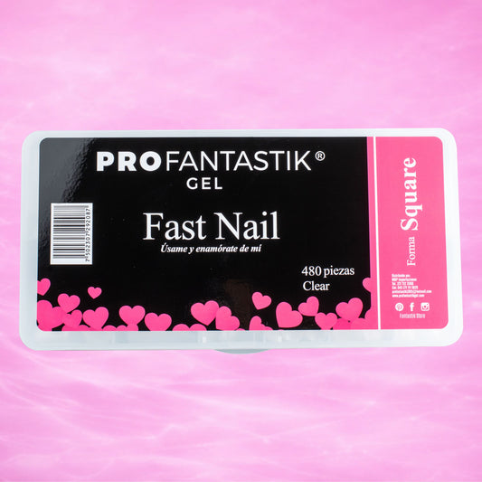 SISTEMA FAST NAILS SQUARE CLEAR (480 TIPS)