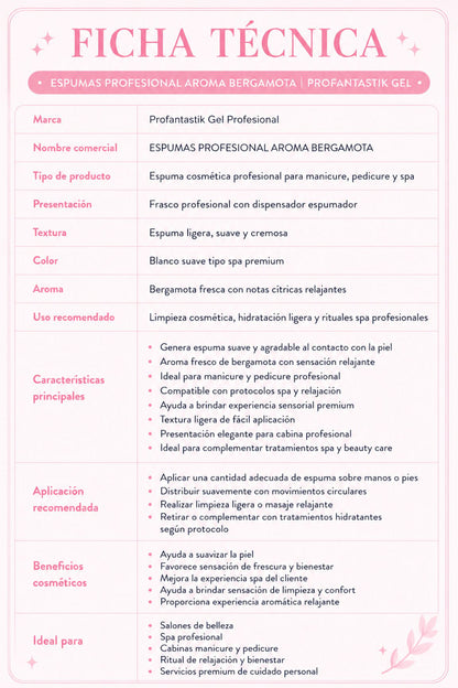 ESPUMA PROFESIONAL BERGAMOTA