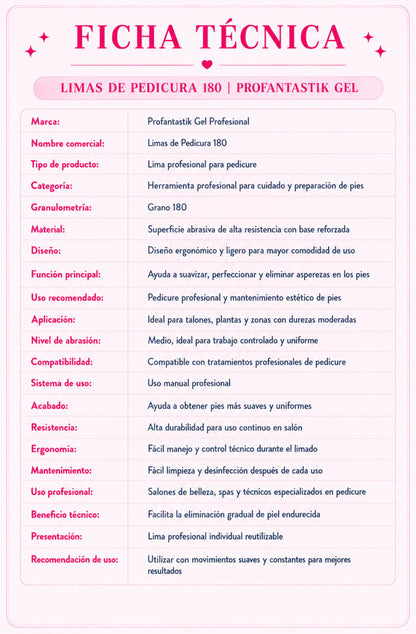 LIMAS DE PEDICURA 180