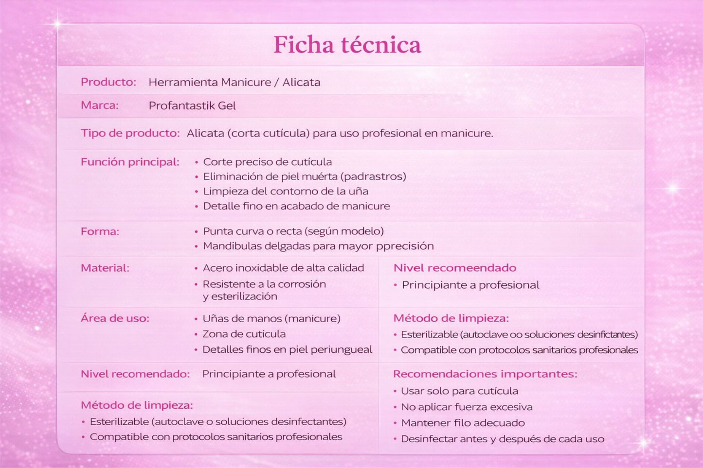 MANICURE ALICATA