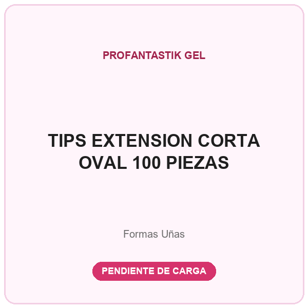 TIPS EXTENSION CORTA OVAL 100 PIEZAS