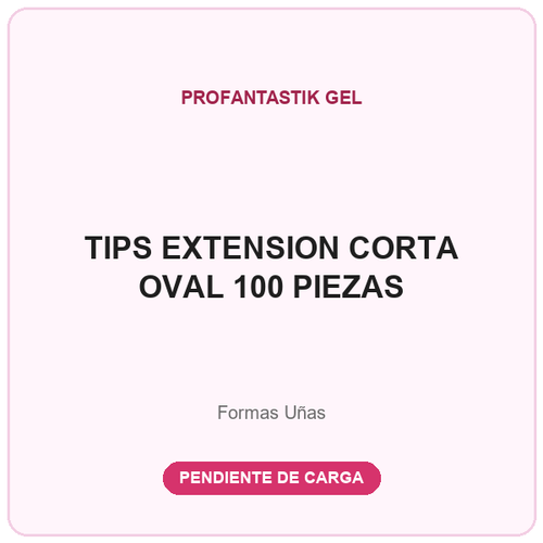 TIPS EXTENSION CORTA OVAL 100 PIEZAS