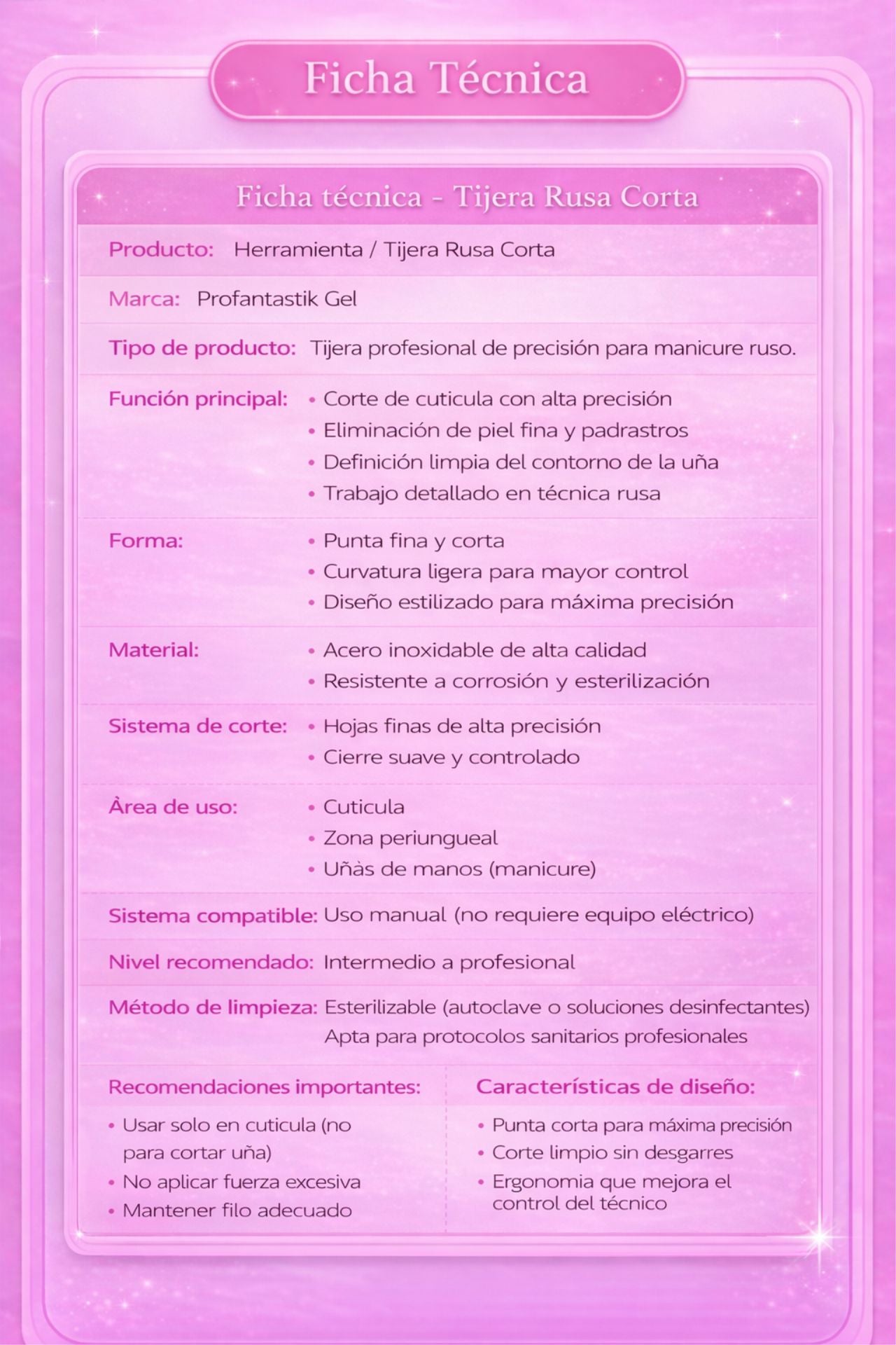 TIJERA RUSA CORTA