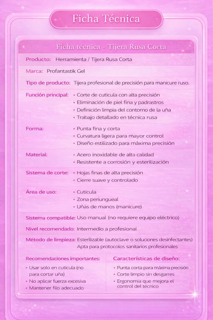 TIJERA RUSA CORTA