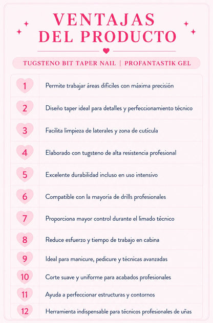 TUNGSTENO BIT TAPER NAIL