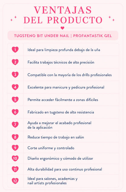 TUNGSTENO BIT UNDER NAIL