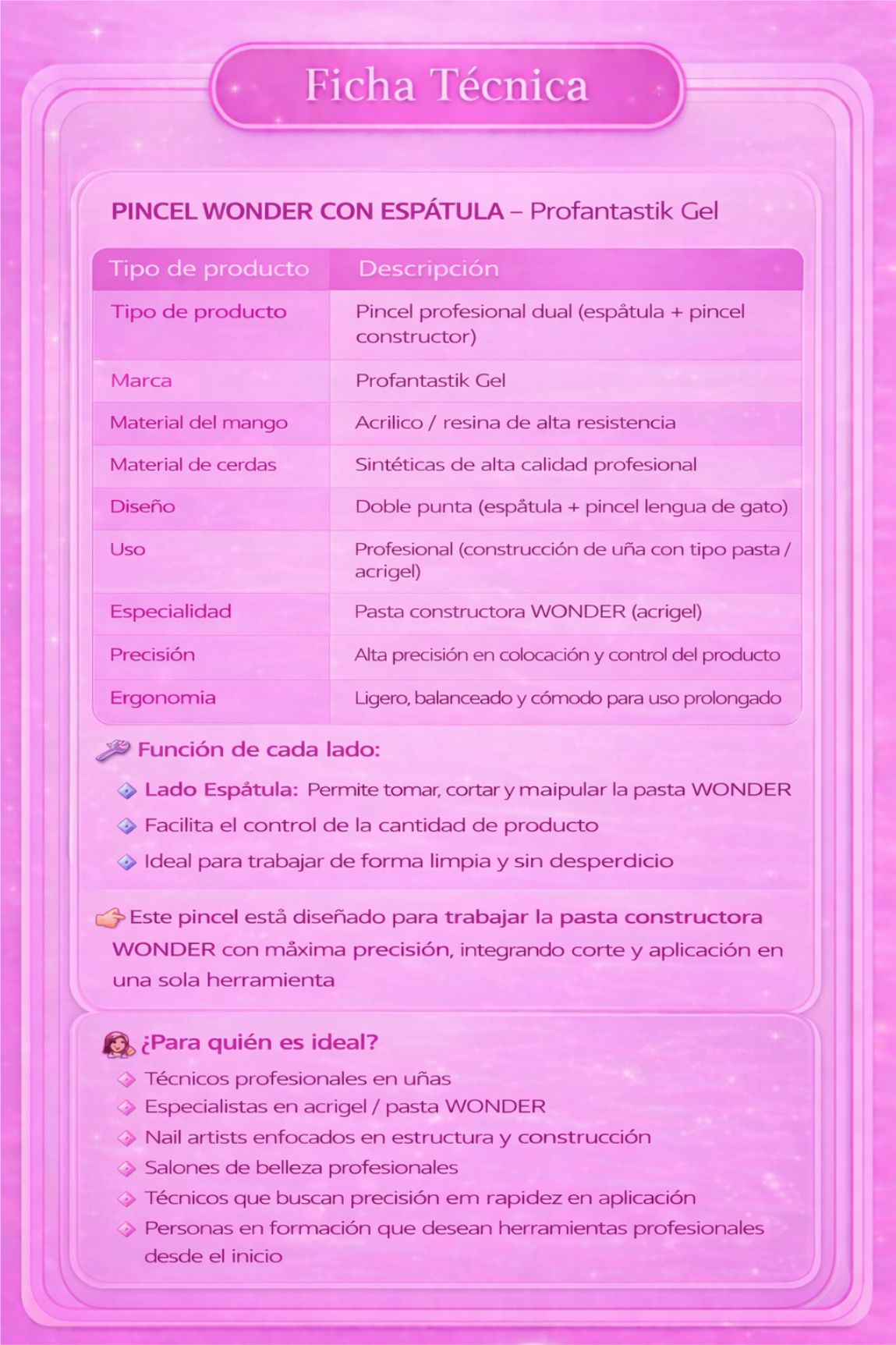 PINCEL WONDER CON ESPÁTULA